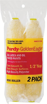 Purdy Golden Eagle 140605063 Paint Roller Cover, 1/2 in Thick Nap, 6-1/2 in L, Polyester Cover